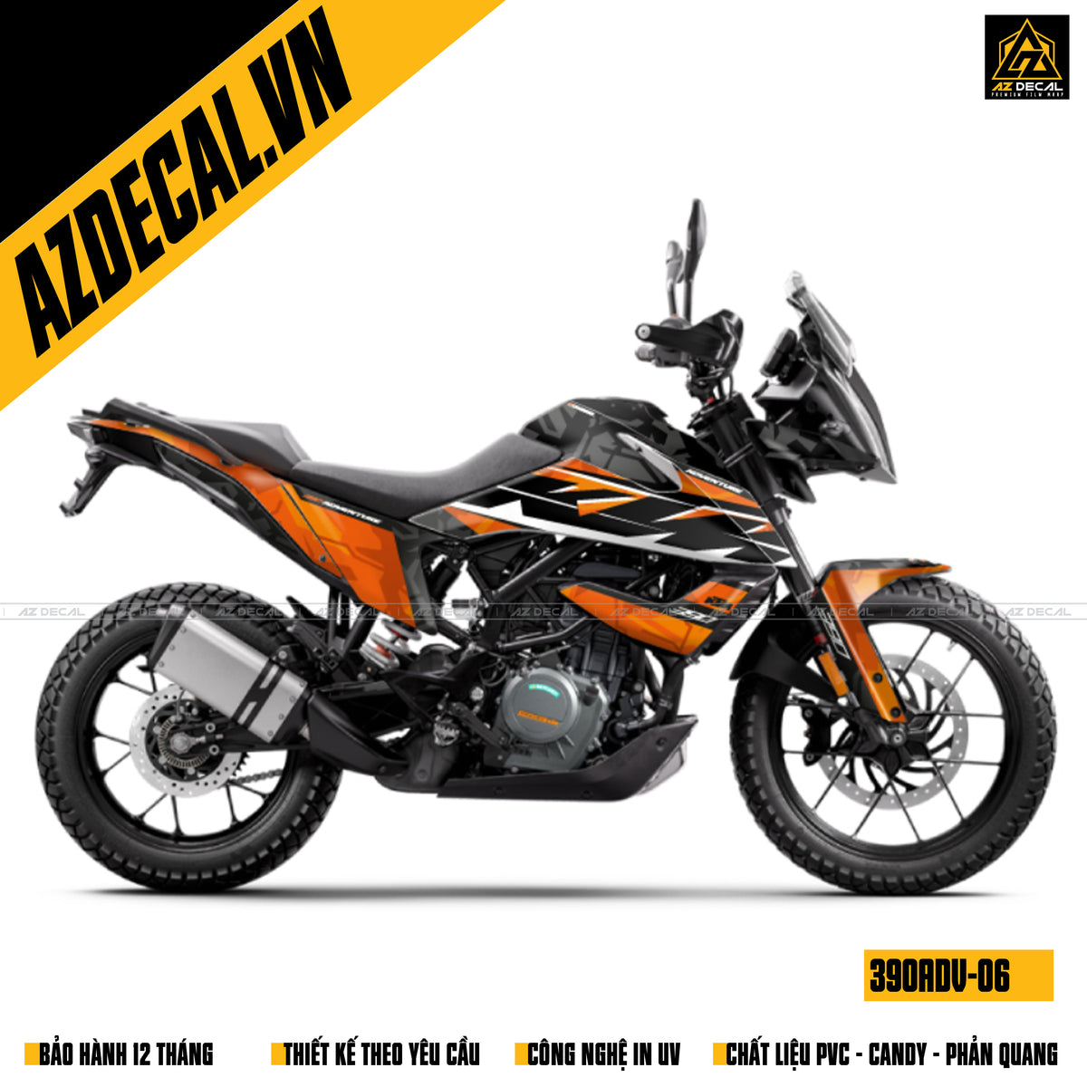 Dán tem xe KTM 390 Adventure tại Hà Nội