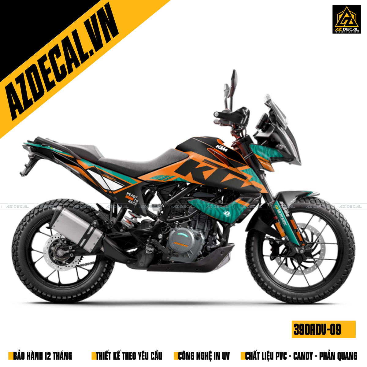 Dán decal trùm full xe KTM 390 ADV