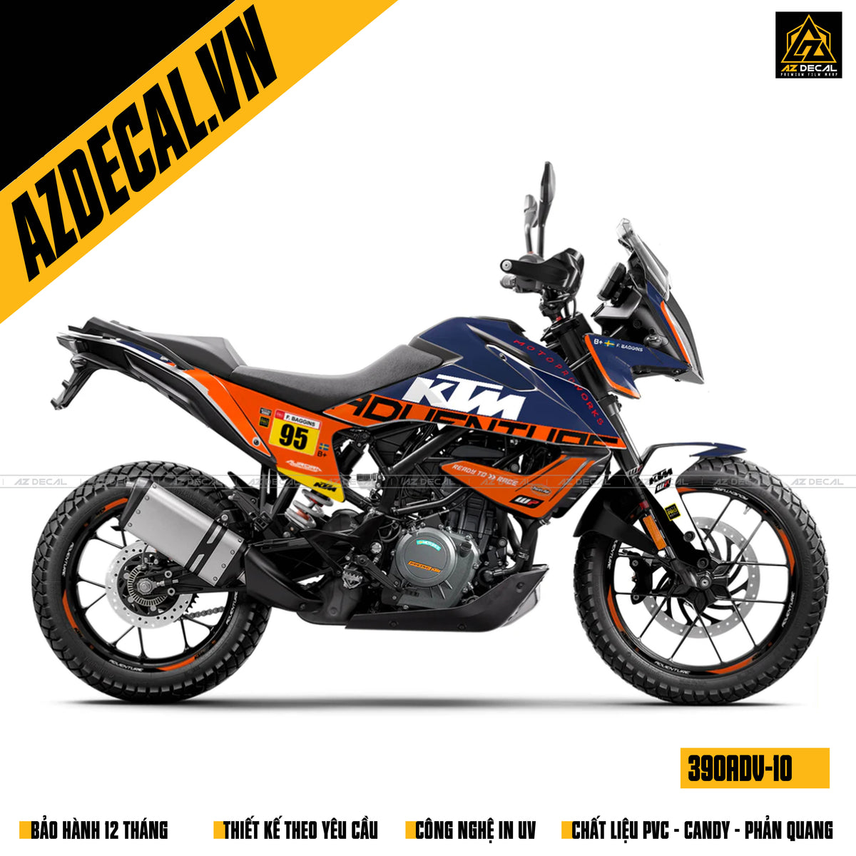 Mẫu tem dán xe KTM 390 ADV đẹp