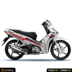 Dán decal xe Future 125 màu đỏ đen xe trắng