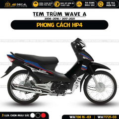 Tem trùm xe Wave Alpha phong cách HP4