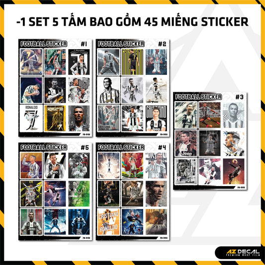 Sticker Dán Ô Tô, Xe Máy, Xe Điện, Xe Đạp, Mũ Bảo Hiểm | Football FB-003 CR7