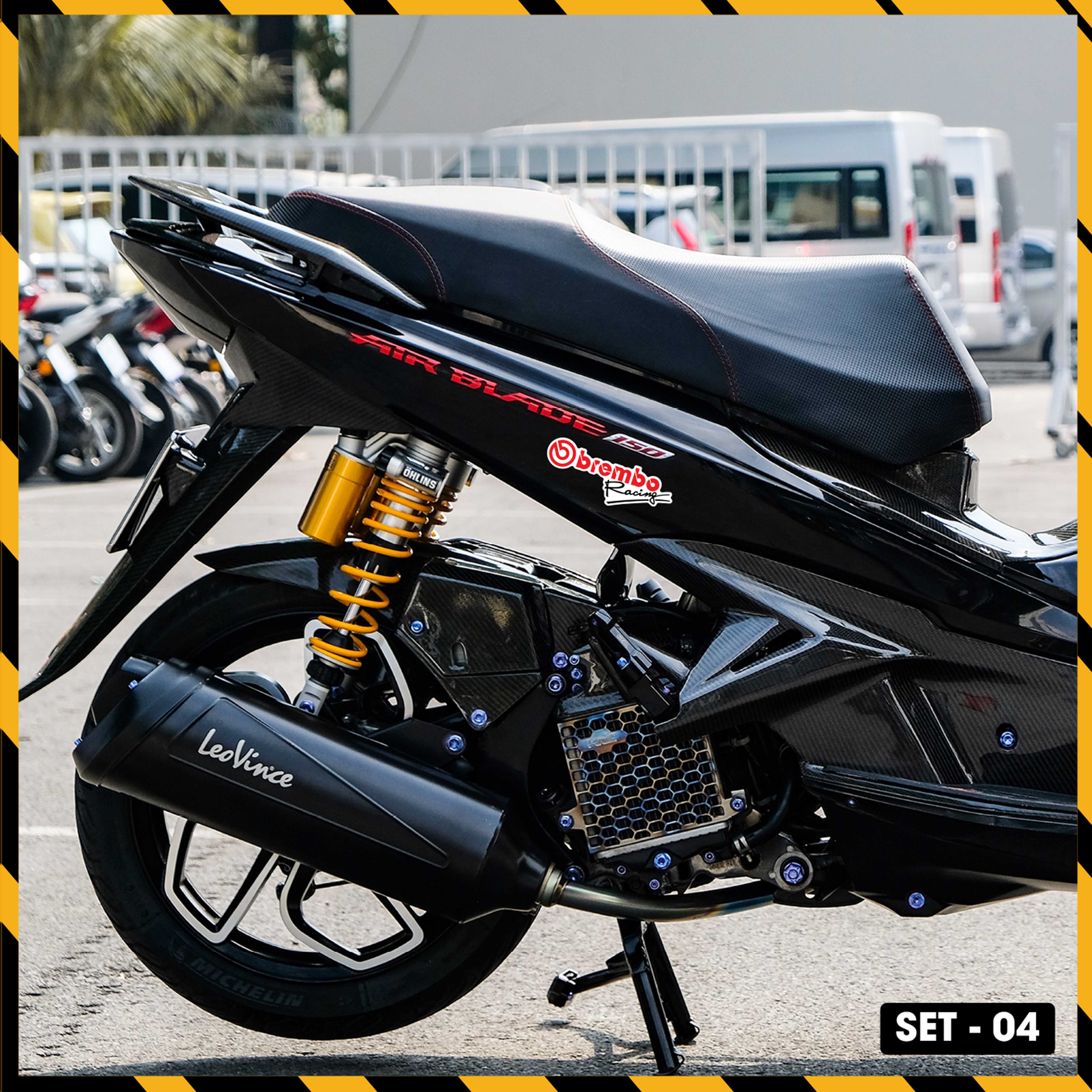 Sticker Dán Xe Máy, Xe Điện, Xe Đạp, Mũ Bảo Hiểm | SET-04