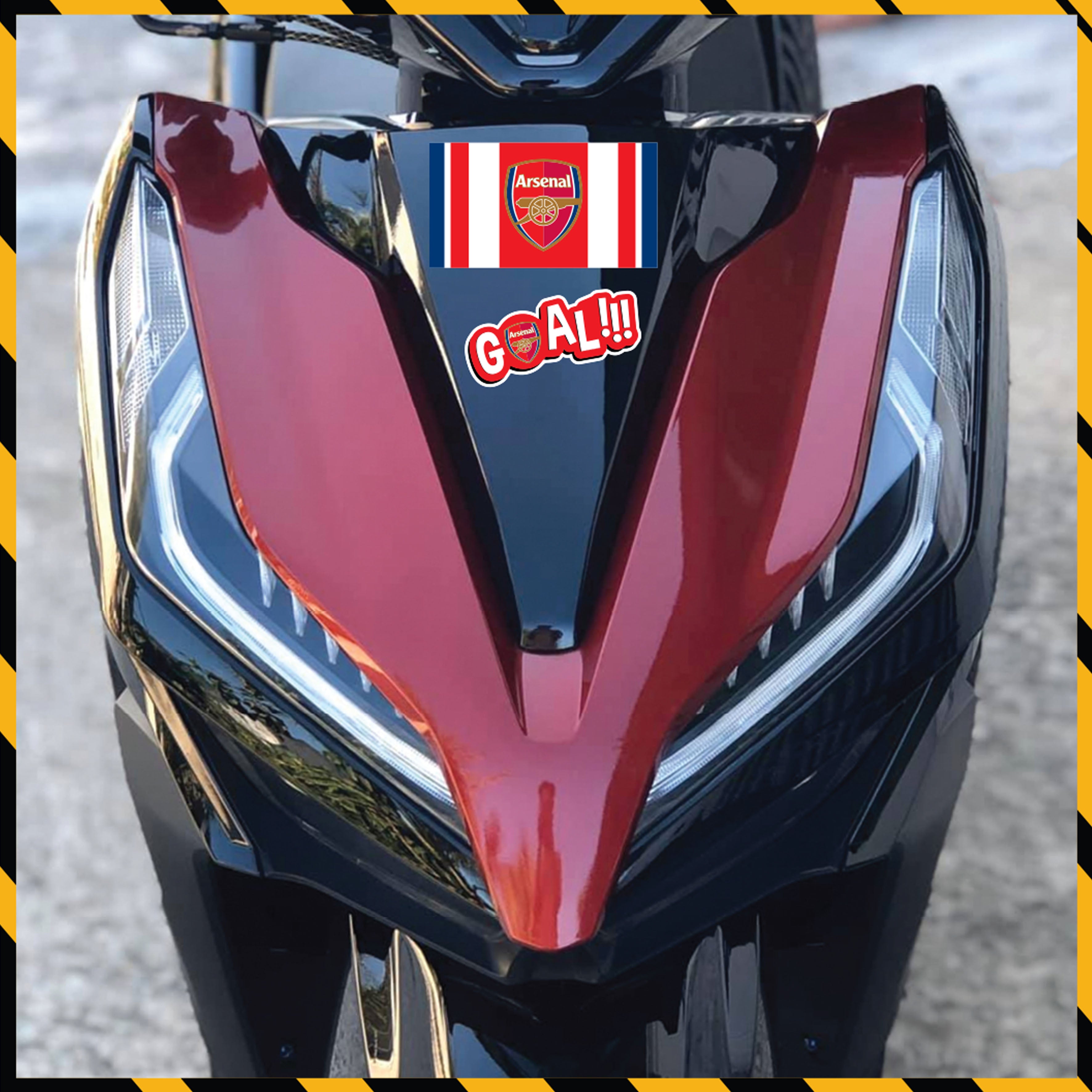 Sticker Dán Xe Máy, Xe Điện, Xe Đạp, Mũ Bảo Hiểm | Bóng Đá - Arsenal