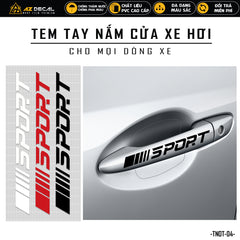 Decal dán tay nắm cửa xe ô tô mẫu SPORT