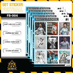 Sticker Dán Ô Tô, Xe Máy, Xe Điện, Xe Đạp, Mũ Bảo Hiểm | Football FB-004 CR7