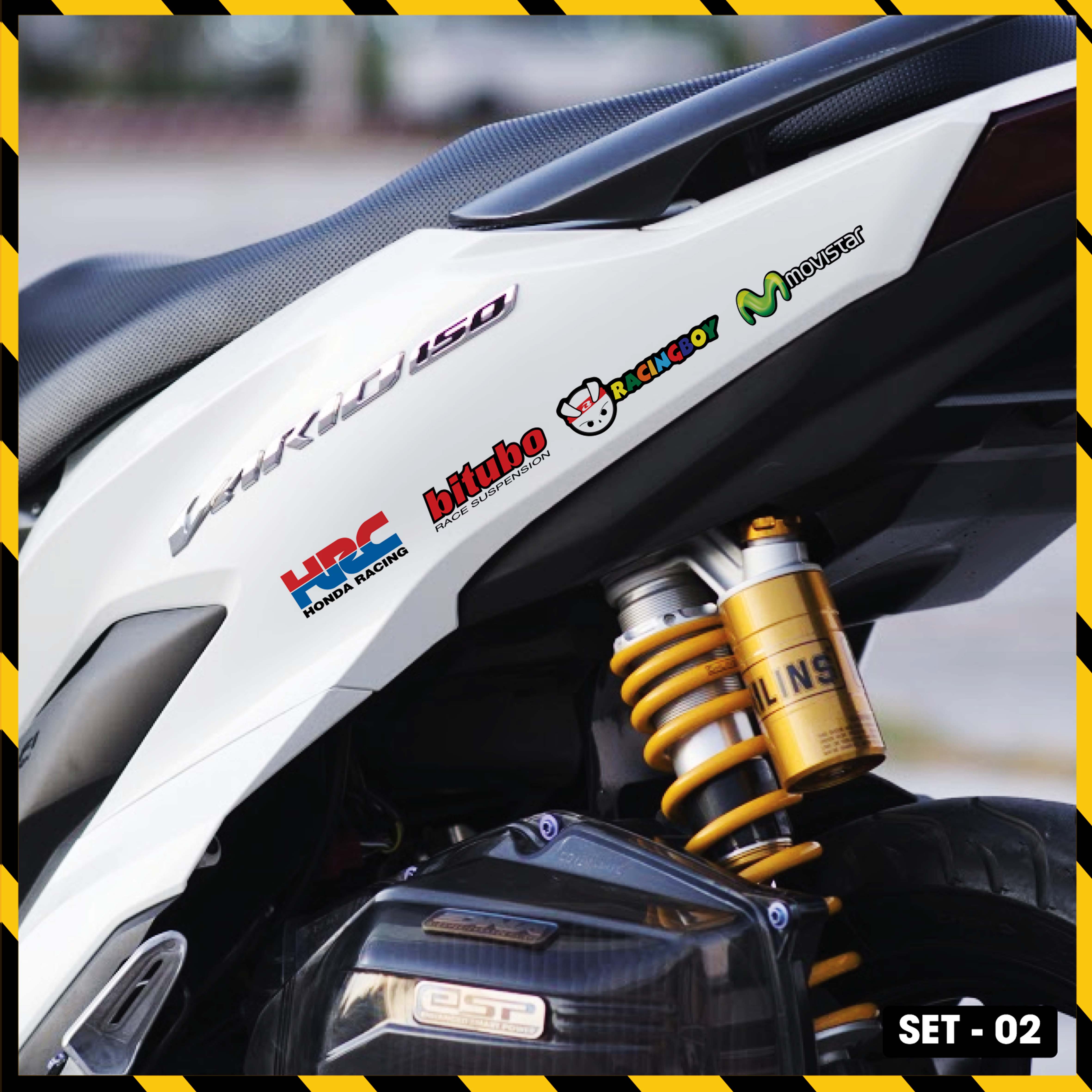 Sticker Dán Xe Máy, Xe Điện, Xe Đạp, Mũ Bảo Hiểm | SET-02
