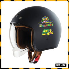 Sticker Dán Xe Máy, Xe Điện, Xe Đạp, Mũ Bảo Hiểm | SET-07