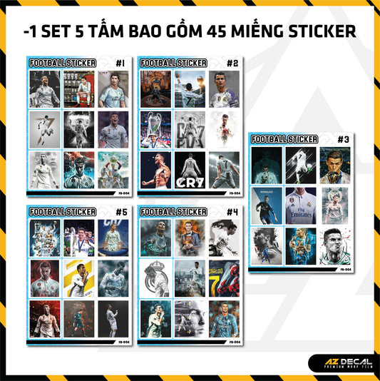 Sticker Dán Ô Tô, Xe Máy, Xe Điện, Xe Đạp, Mũ Bảo Hiểm | Football FB-004 CR7