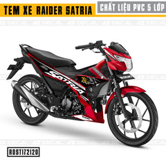 Tem xe Satria & Raider Hayabusa 02 xe đỏ