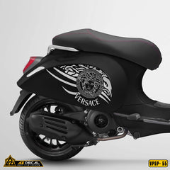 Đề can dán xe Vespa Sprint / Primavera đen phong cách Versace