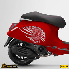 Dán tem rời Vespa Sprint đỏ mẫu Versace