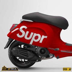 Dán tem rời Vespa đẹp phong cách Supreme