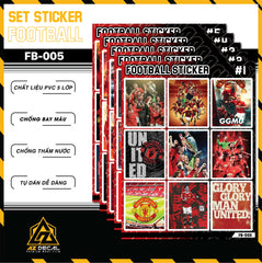 Sticker Dán Ô Tô, Xe Máy, Xe Điện, Xe Đạp, Mũ Bảo Hiểm | Football FB-005 MU