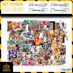 Sticker Dán Ô Tô, Xe Máy, Xe Điện, Xe Đạp, Mũ Bảo Hiểm | One Piece - ONEP005