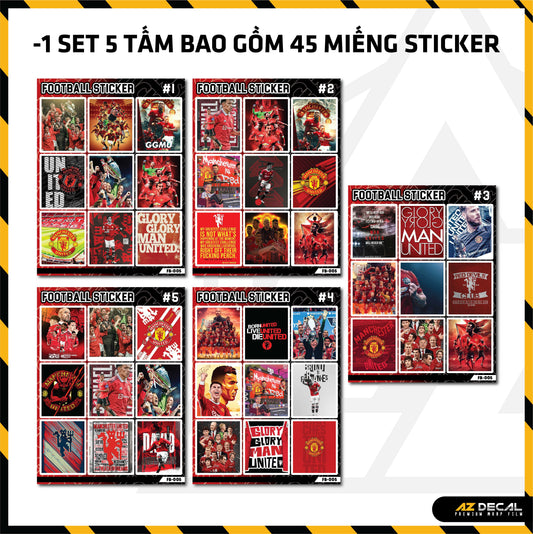Sticker Dán Ô Tô, Xe Máy, Xe Điện, Xe Đạp, Mũ Bảo Hiểm | Football FB-005 MU