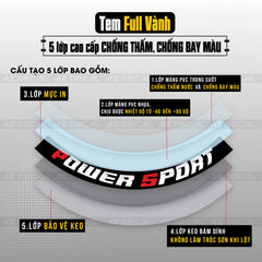 Tem Dán Vành Power Sport | FullV01 | Bản To