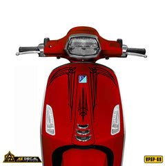 Mẫu tem dán xe Vespa Sprint đỏ