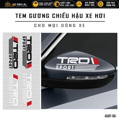 Tem dán gương xe ô tô mẫu TRD Sport đẹp