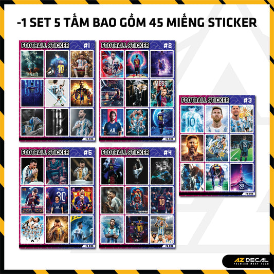 Sticker Dán Ô Tô, Xe Máy, Xe Điện, Xe Đạp, Mũ Bảo Hiểm | Football FB-005 MESSI