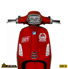 Decal dán mặt trước xe Vespa