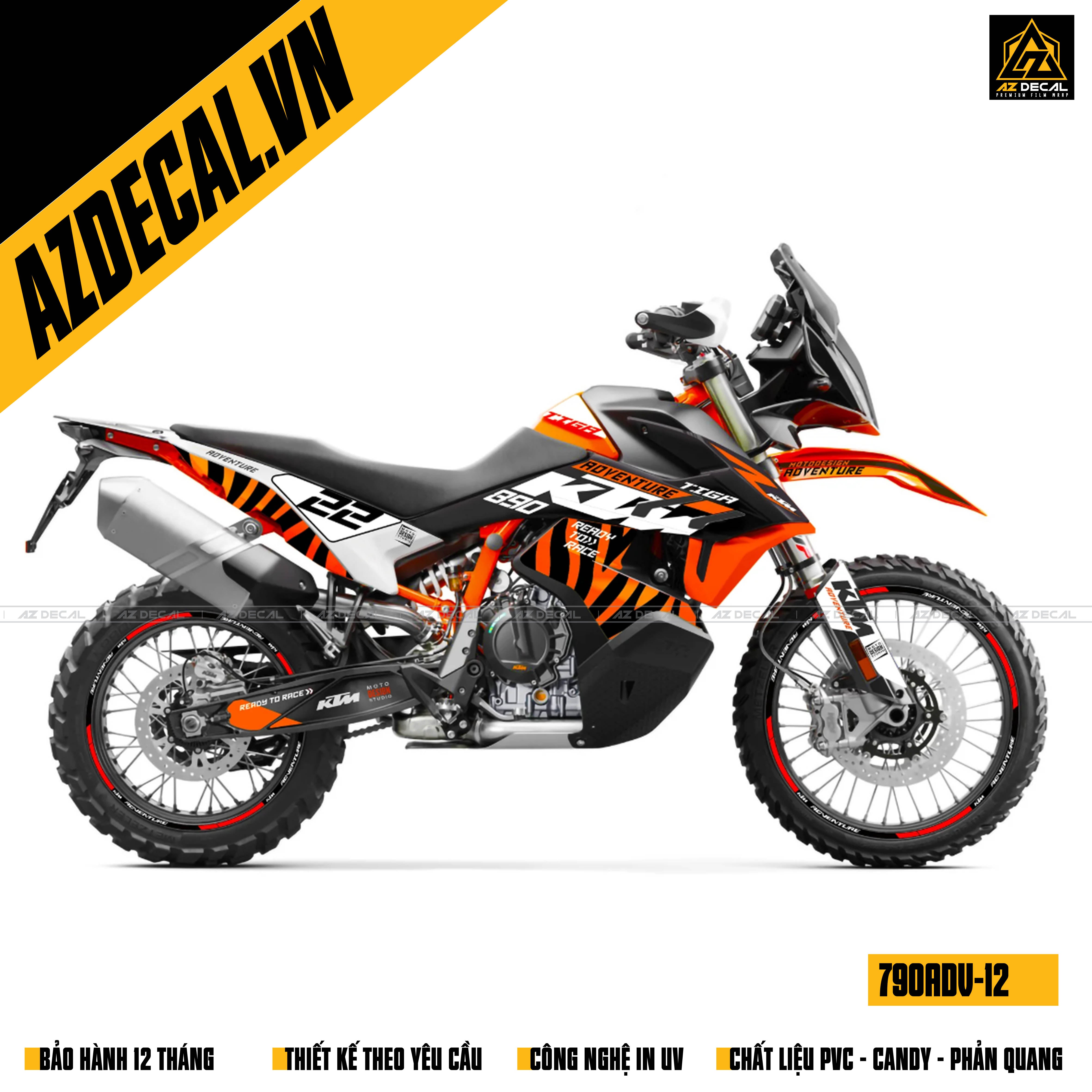 Địa chỉ dán tem xe KTM 790 ADV uy tín tại Hà Nội