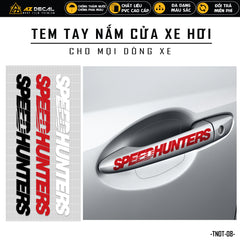 Tem dán tay nắm cửa xe ô tô mẫu chữ Speed Hunters