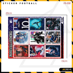 Sticker Dán Ô Tô, Xe Máy, Xe Điện, Xe Đạp, Mũ Bảo Hiểm | Football FB-008 MBAPPE