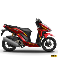 Mẫu decal dán xe Honda Vario màu đỏ vàng