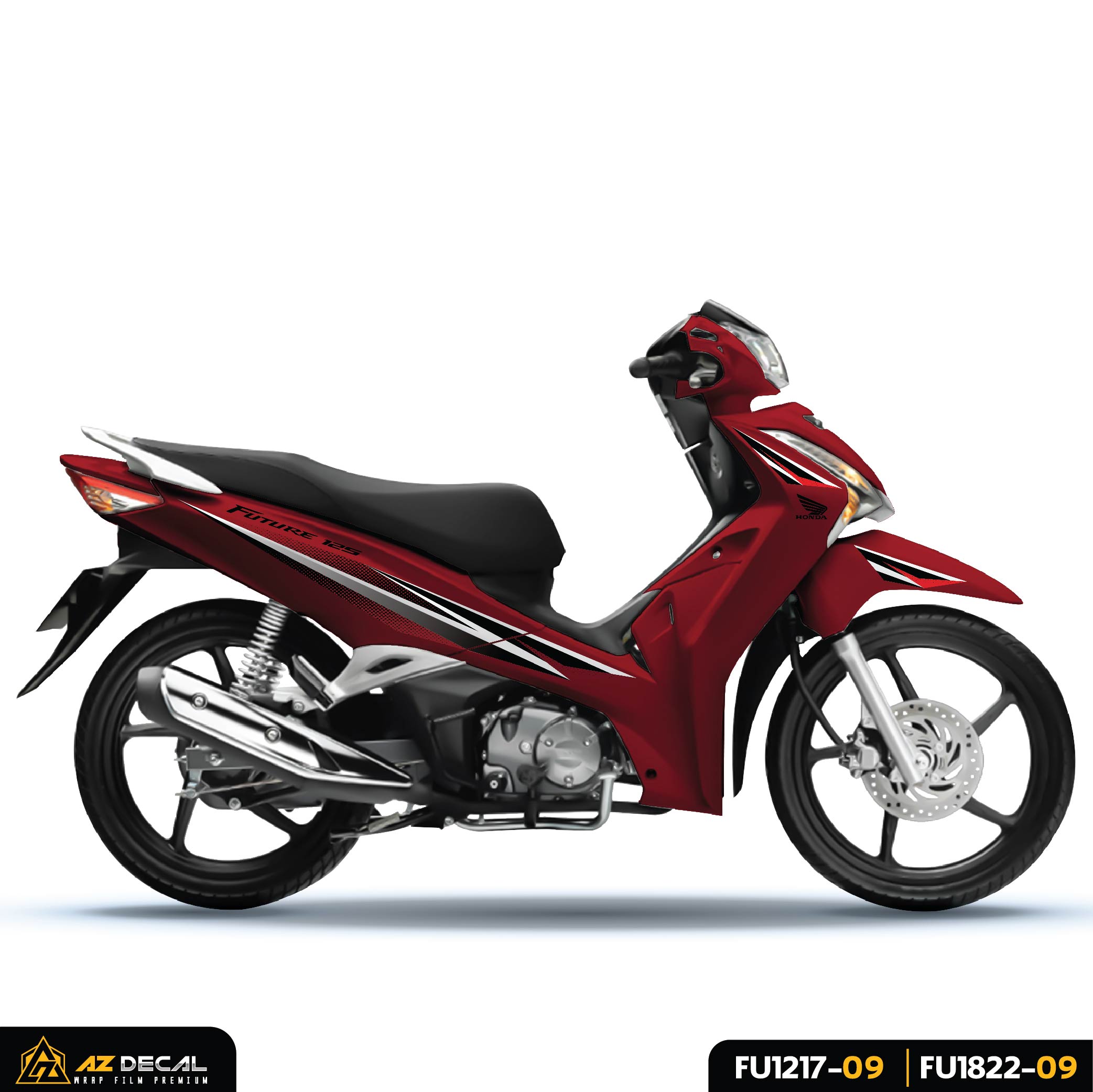 Dán decal xe Future 125 đen trắng dán xe đỏ