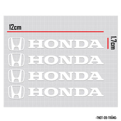 Tay dán tay nắm cửa xe ô tô chữ Honda trắng