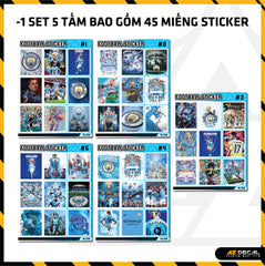 Sticker Dán Ô Tô, Xe Máy, Xe Điện, Xe Đạp, Mũ Bảo Hiểm | Football FB-009 MAN CITY