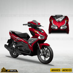 Tem chỉ xe Honda Air Blade đỏ mẫu AB23