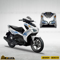 Tem chỉ xe Honda Air Blade trắng tem xanh