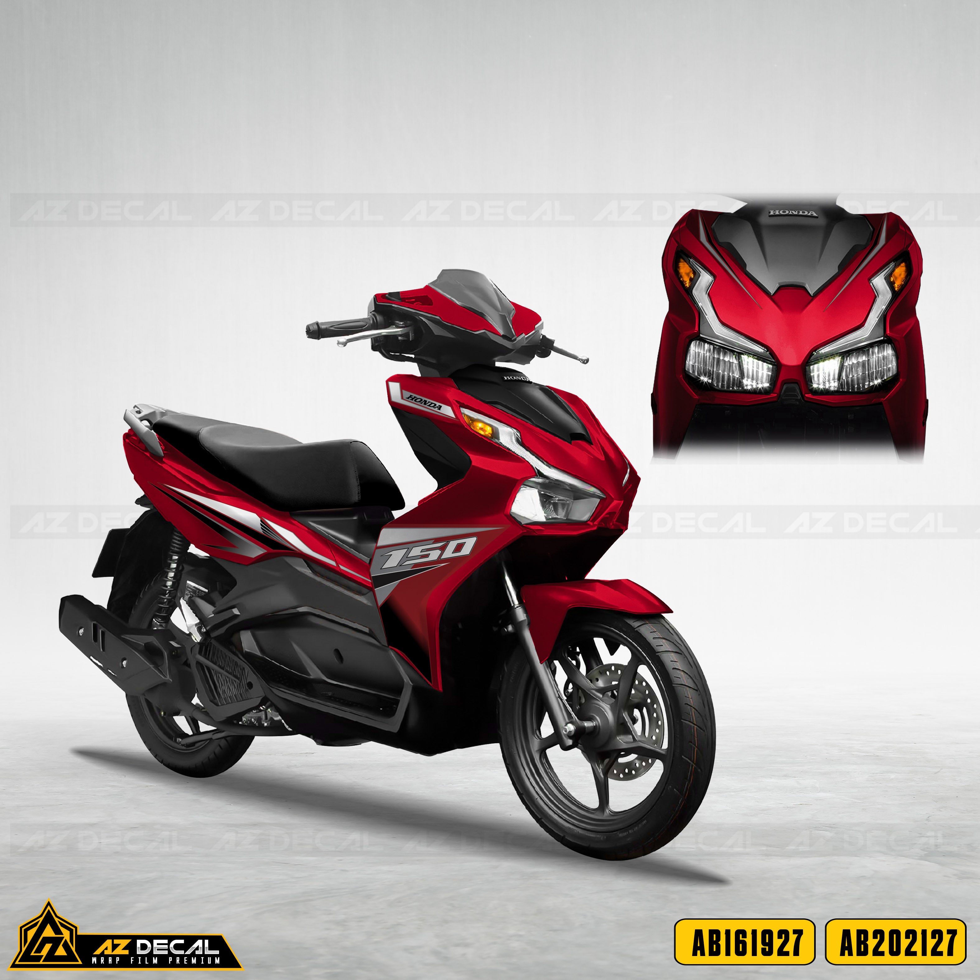 Tem xe Honda Air Blade đỏ