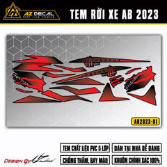 Chi tiết mẫu tem Monster dán xe Air Blade 2023