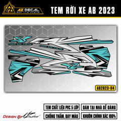 Decal dán xe AB 2023 đẹp mẫu cách điệu