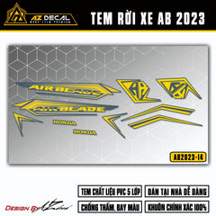 Tem Xe Air Blade 2023 | AB2023-14 | Thiết Kế Tem Chỉ