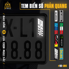 Decal dán biển số xe máy, xe điện phong cách AMG