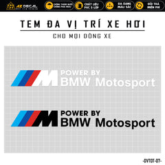 Tem dán sườn xe ô tô phong cách BMW M Performance