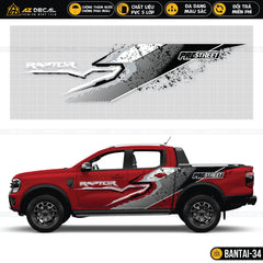 Tem xe bán tải Raptor Prostreet đường phố màu đen trắng