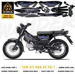 Tem dán xe Yamaha PG-1 xanh dương