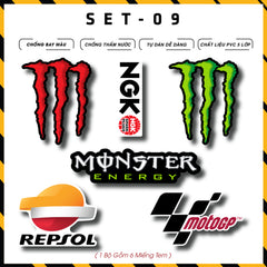 Sticker Dán Xe Máy, Xe Điện, Xe Đạp, Mũ Bảo Hiểm | SET-09