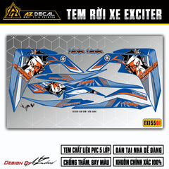 Tem chế King Drag cho xe Exciter Xanh GP