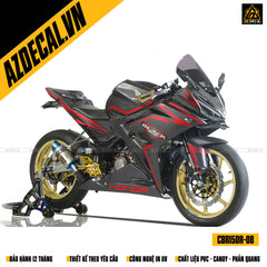 Decal xe CBR150R màu đỏ đen chất nhất