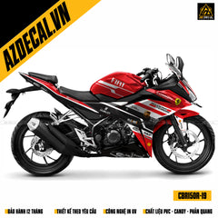 Dán tem xe CBR150R đỏ đen tại Azdecal