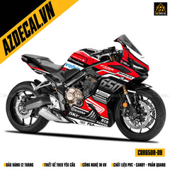 Dán decal xe CBR650R màu đỏ