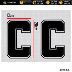 Tem Xe Ô Tô Dán Đa Vị Trí | DVTOT-01 | Mẫu Chữ Cái