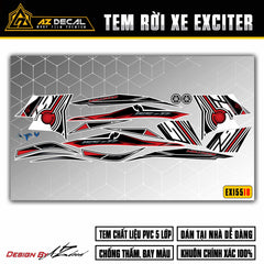 Tem Exciter 155 đẹp mẫu đỏ đen (nền trắng)