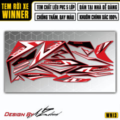 Tem xe Winner 150 WN13 Speed Tem Đỏ